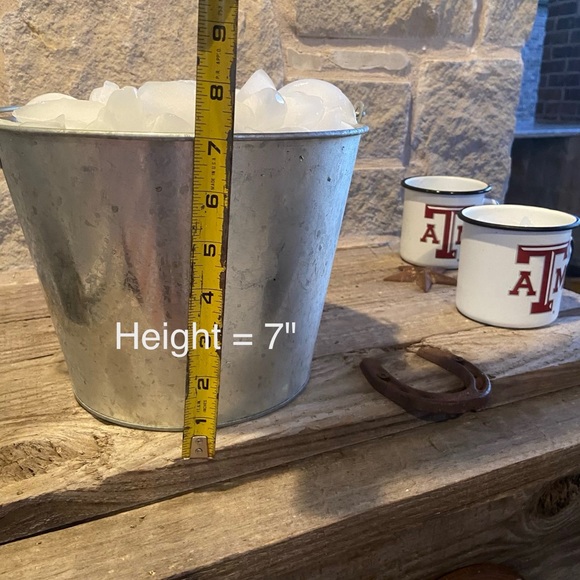 Texas A&M Ice Bucket / 2 Enamelware Mugs - Picture 7 of 10